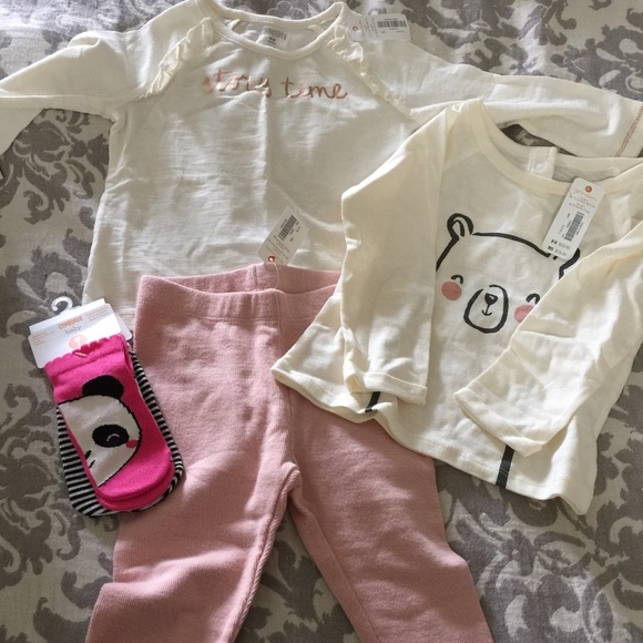 NEW GYMBOREE PINK STRIPED INFANT GIRLS LEGGINGS SIZE 18-24 MTHS